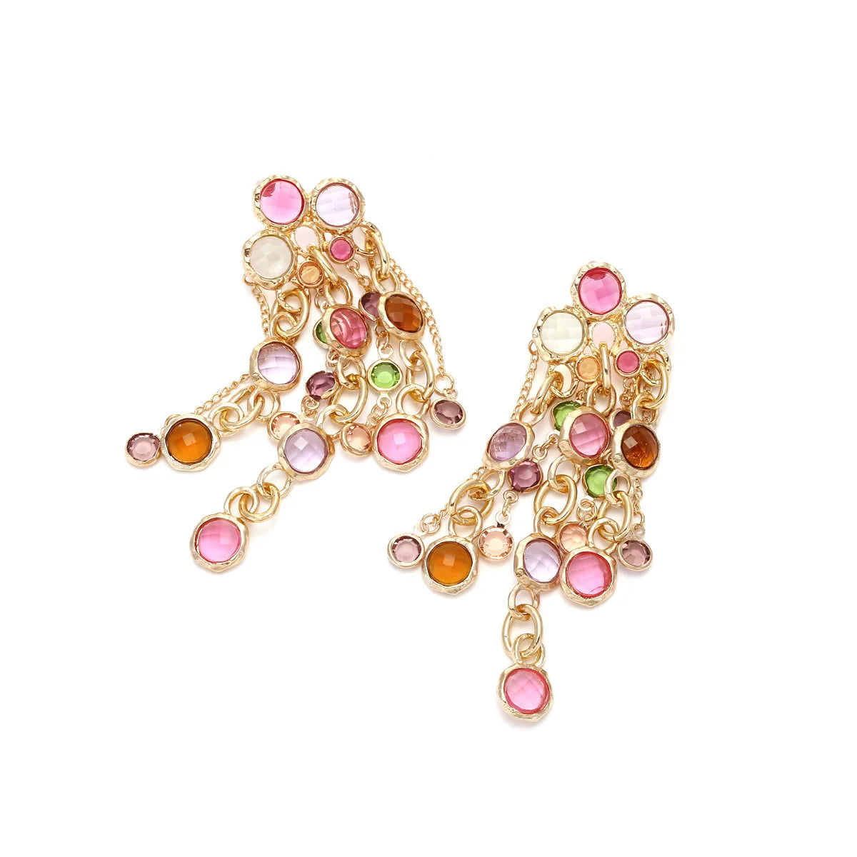 Vintage Long Imitation Crystal Tassel Earrings for Woman Party Jewelry