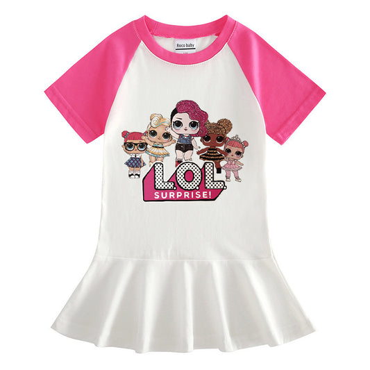 Half Sleeve LOL Surprise Doll Dress