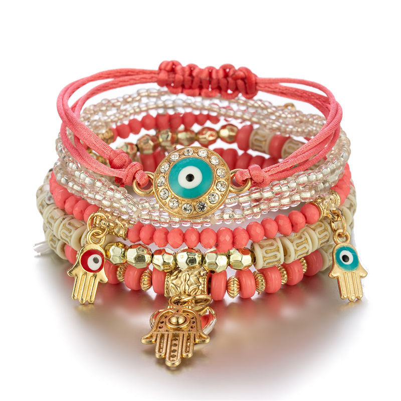 Jewelry Hand-Beaded Fashion Eye Bead Temperament Multi-Layer Bracelet