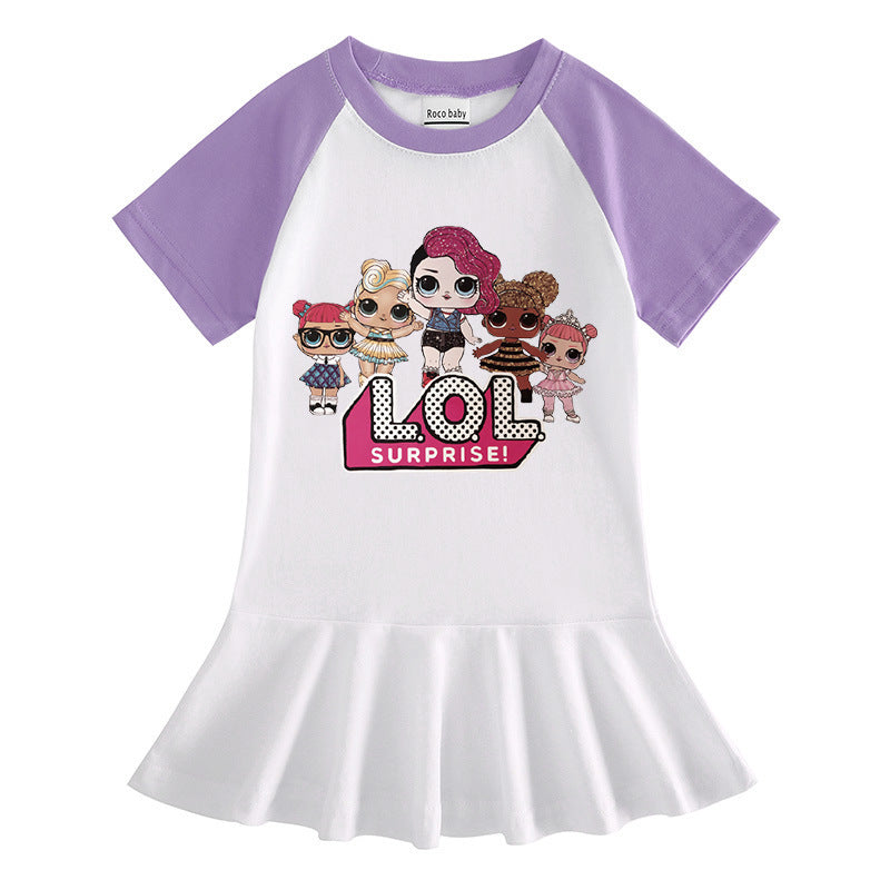 Half Sleeve LOL Surprise Doll Dress