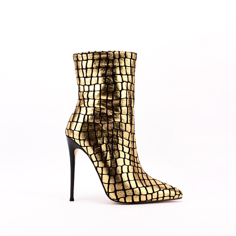 Pointed Toe Super High Heel Ankle Boots Ladies Party Shoes
