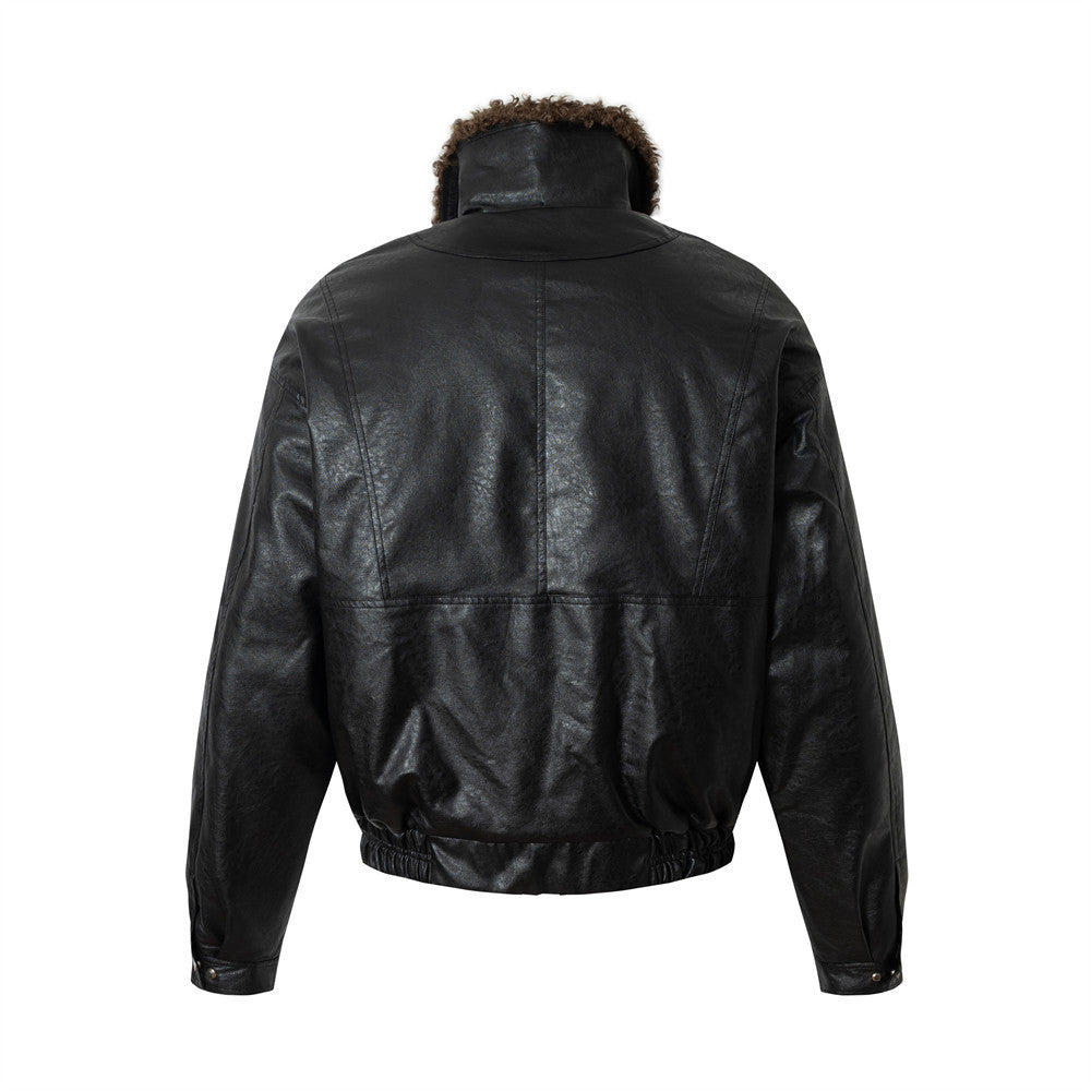PU leather cotton clothing