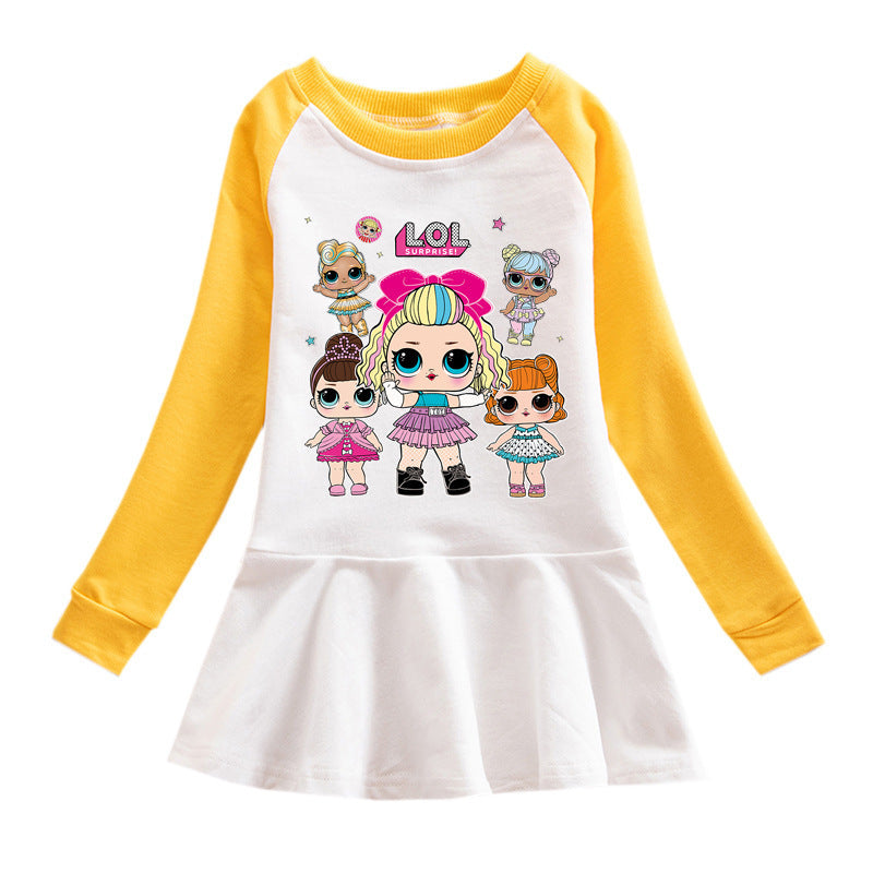 LOL Surprise Doll Cartoon Hoodie Girls' Dress