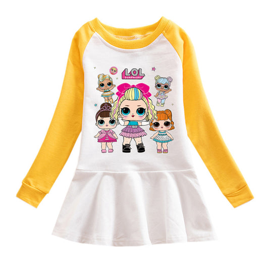 LOL Surprise Doll Cartoon Hoodie Girls' Dress