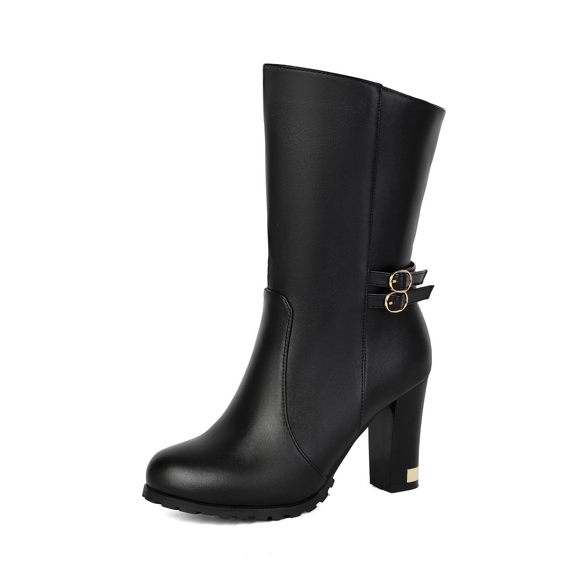Fashion High-Heeled Mid-Calf Boots for Women