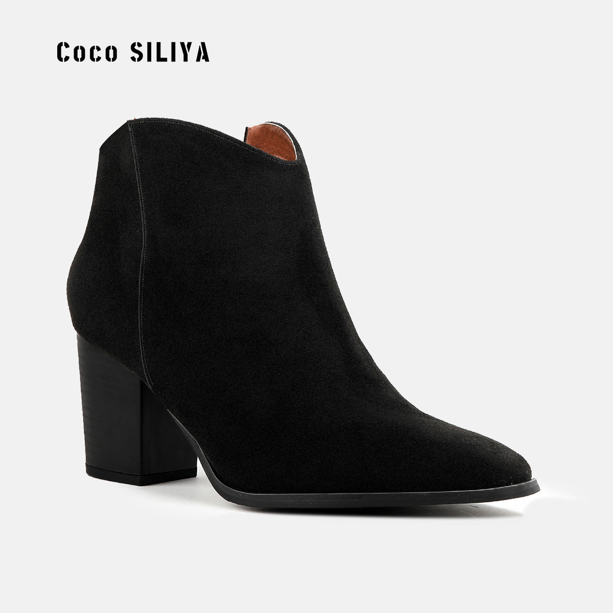 Autumn and Winter New Martin Boots Women's Fashion Suede Short Boots Thick Heels Boots Large Size