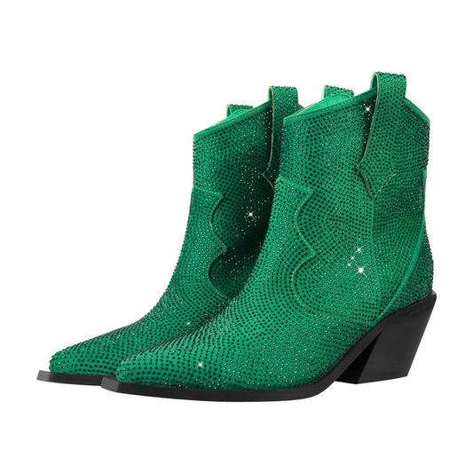 Fashion Rhinestone Women Ankle Boots