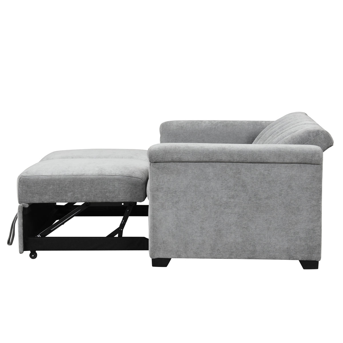 U_STYLE Convertible Soft Cushion Sofa Pull Bed ,for Two People to Sit On