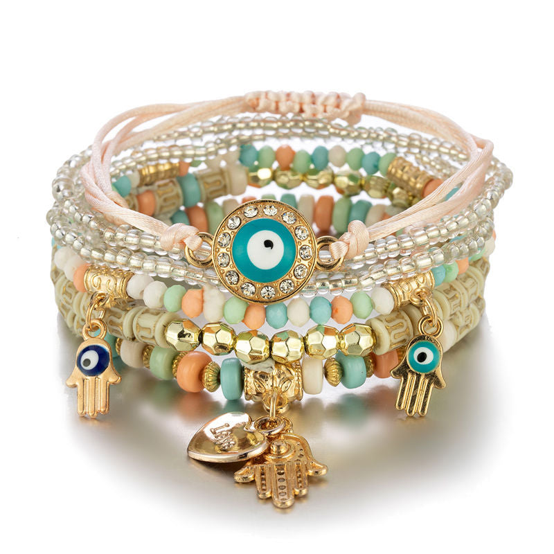 Jewelry Hand-Beaded Fashion Eye Bead Temperament Multi-Layer Bracelet