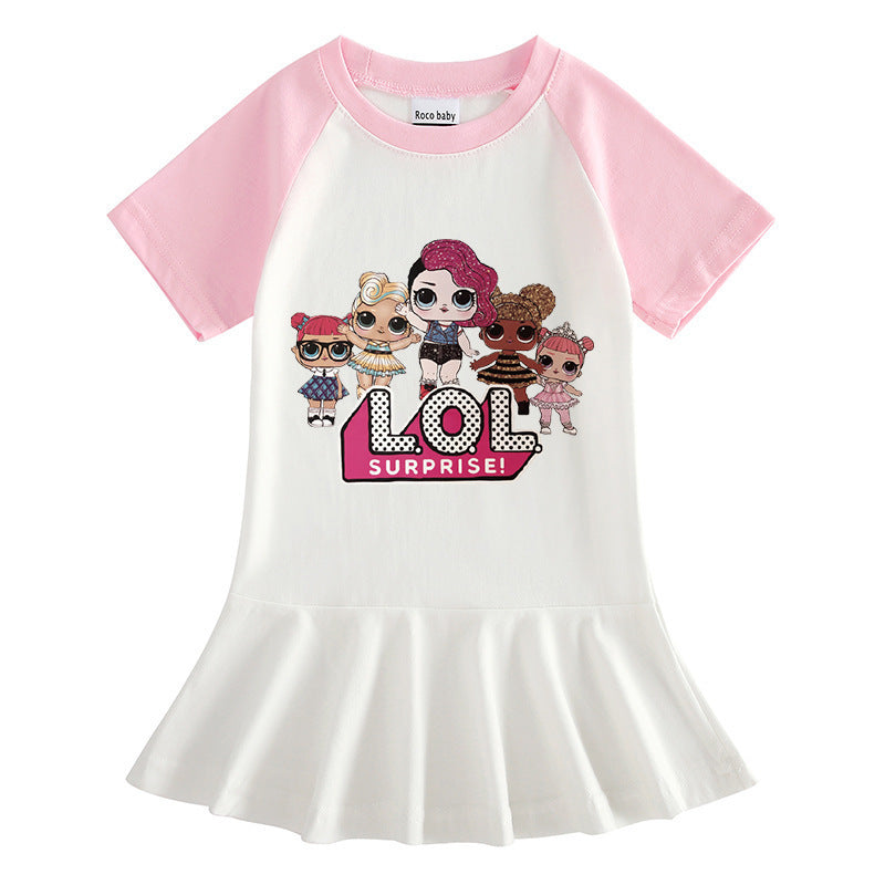 Half Sleeve LOL Surprise Doll Dress