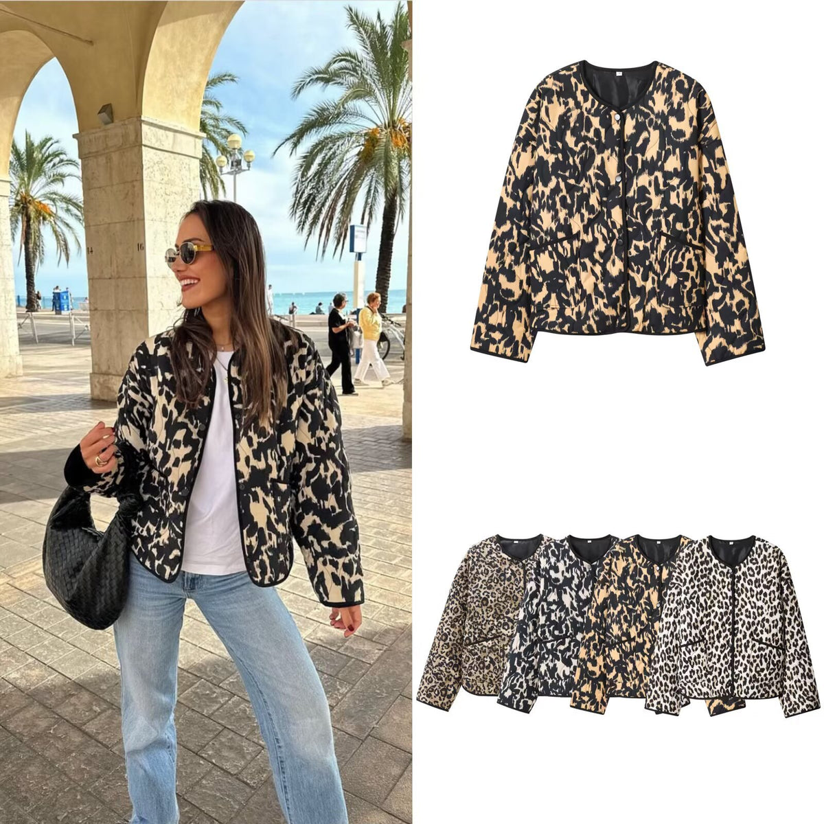 Animal print cotton clothing