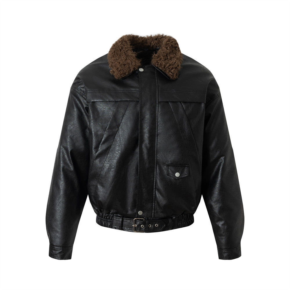 PU leather cotton clothing