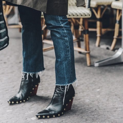 White Black Pointed Square Root Women's Ankle Boots Trend New Fashion Women's Ankle Boots Comfortable Non-Slip
