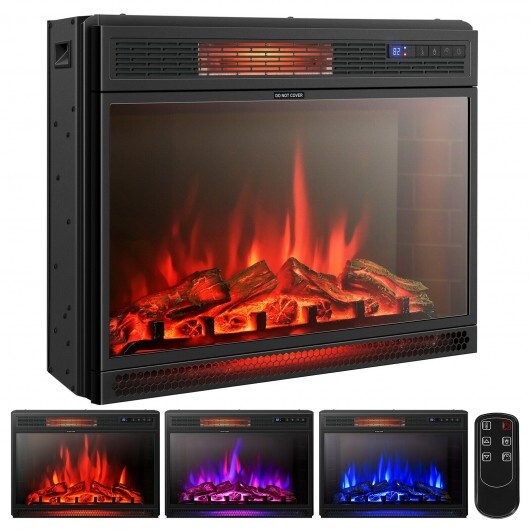 28 Inch Electric Freestanding and Recessed Fireplace with Remote - Hillery's Products & Services