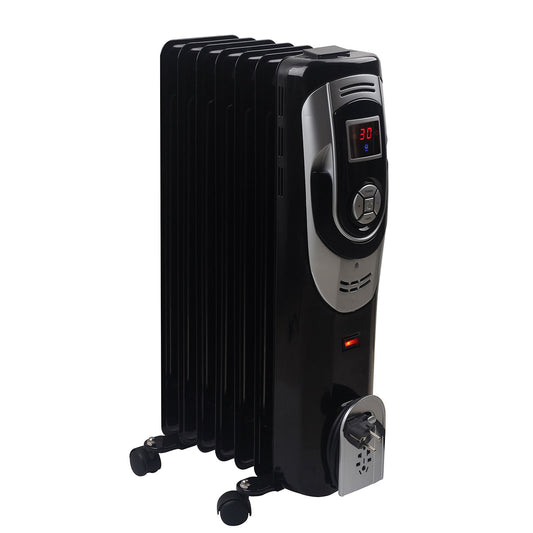 Optimus Digital 7 Fins Oil Filled Radiator Heater with Timer - Hillery's Products & Services