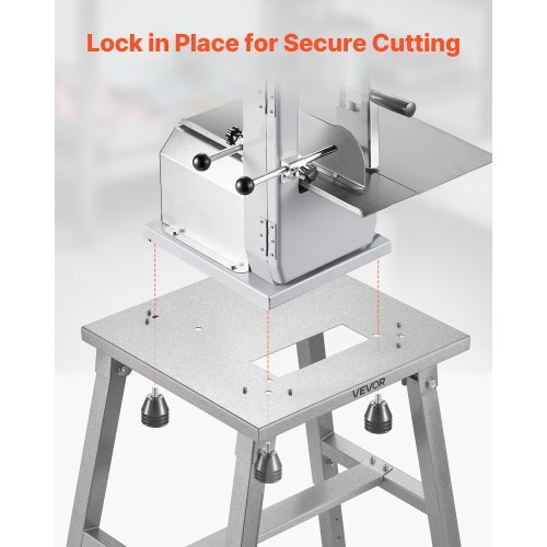 Electric Meat Bandsaw Stand, Floor Stand with Adjustable Height, Stable H-Shaped Frame, Anti-Slip Foot Pads, for Our Bone Saw Machine, Compatible with Models BS-130 & BS-250