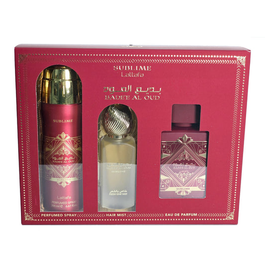 LATTAFA BADE'E AL OUD SUBLIME 3 PCS SET FOR MEN