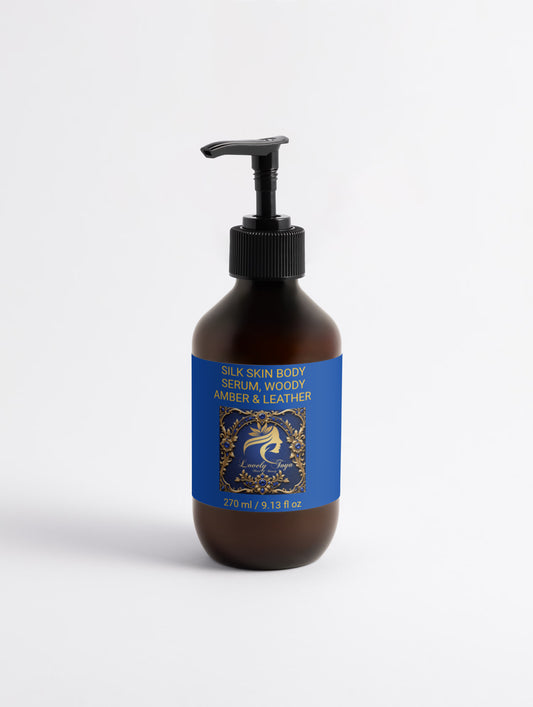 Lovely Toya Silk Skin Body Serum, Woody Amber & Leather