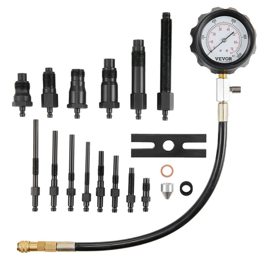 Diesel Engine Compression Tester, 18 pcs Cylinder Pressure Test Tool Kit