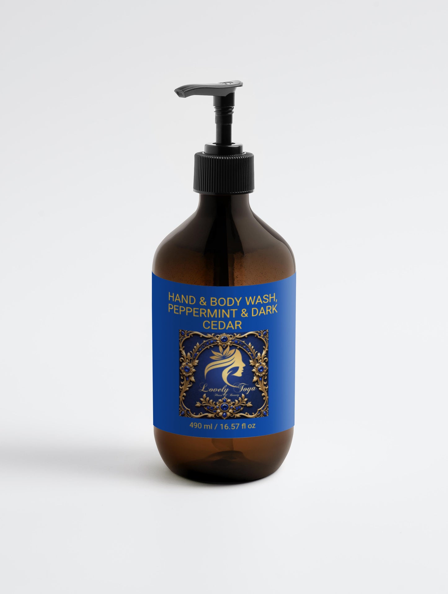 Lovely Toya Hand & Body Wash, Peppermint & Dark Cedar - Hillery's Products & Services