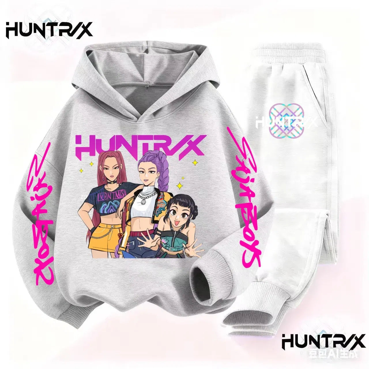 Blue, Kid Size: 6 - Kpop Demon Hunters Hoodie Set Boys Girls Kids Autumn Sportswear Daily Clothes
