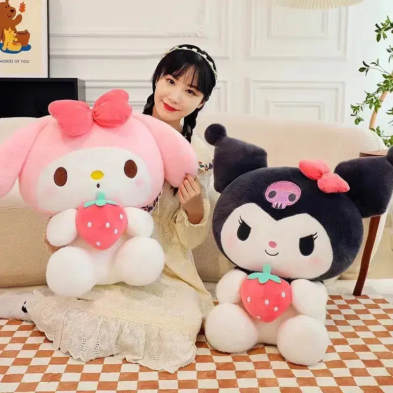 Sanrio Strawberry Kuromi Pillow Plush Toy - Hillery's Products & Services