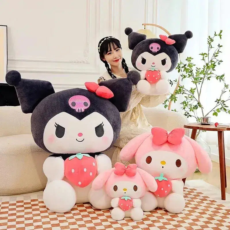 Sanrio Strawberry Kuromi Pillow Plush Toy - Hillery's Products & Services