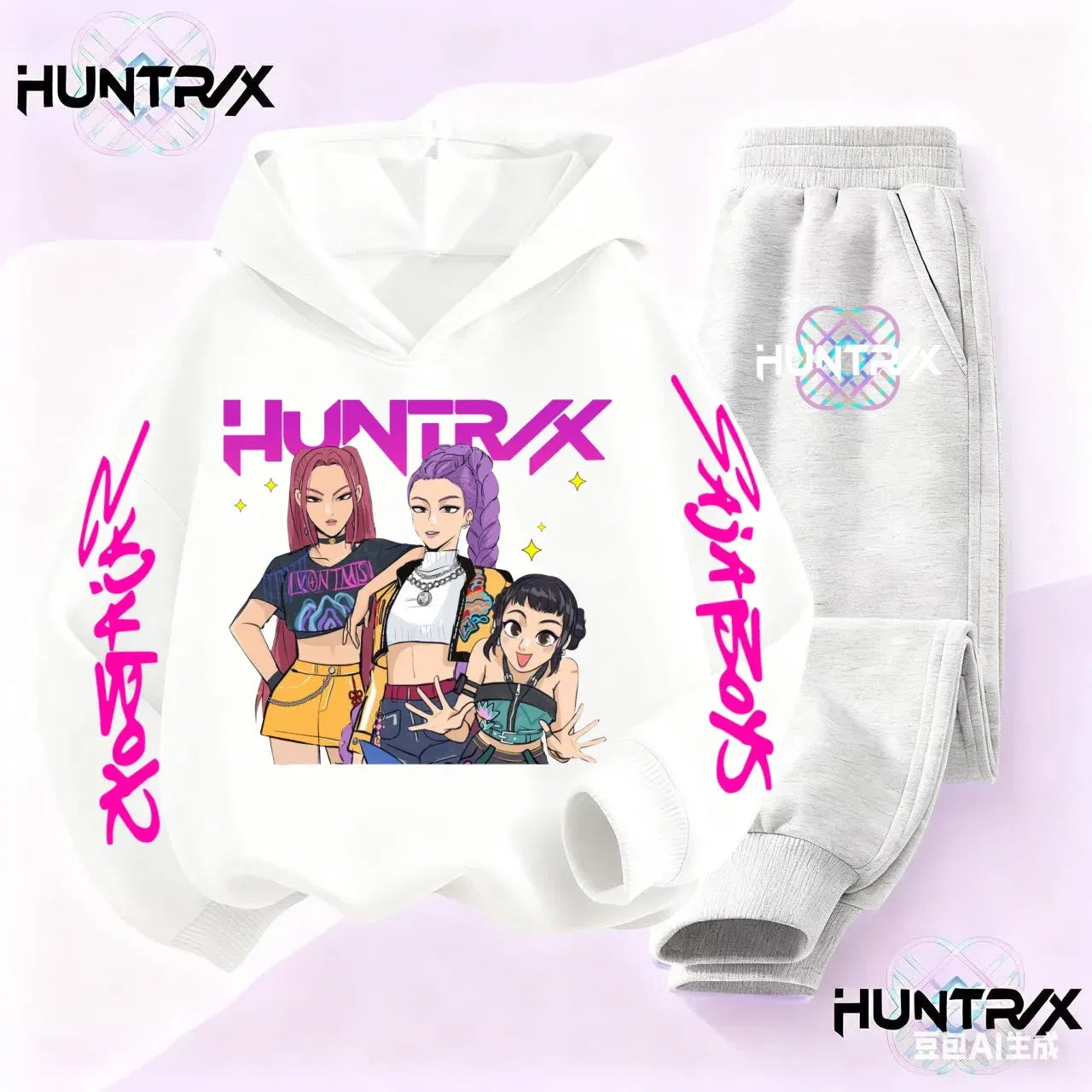 Blue, Kid Size: 6 - Kpop Demon Hunters Hoodie Set Boys Girls Kids Autumn Sportswear Daily Clothes