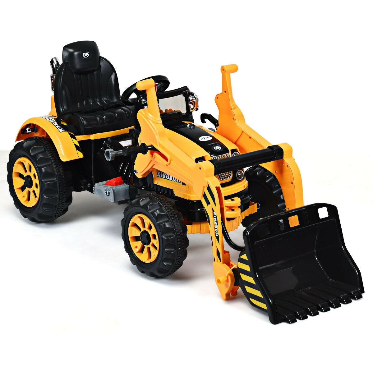 12 V Battery Powered Kids Ride on Dumper Truck-Yellow.