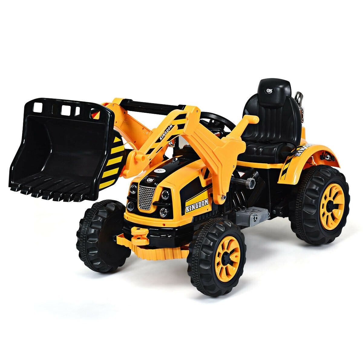 12 V Battery Powered Kids Ride on Dumper Truck-Yellow.