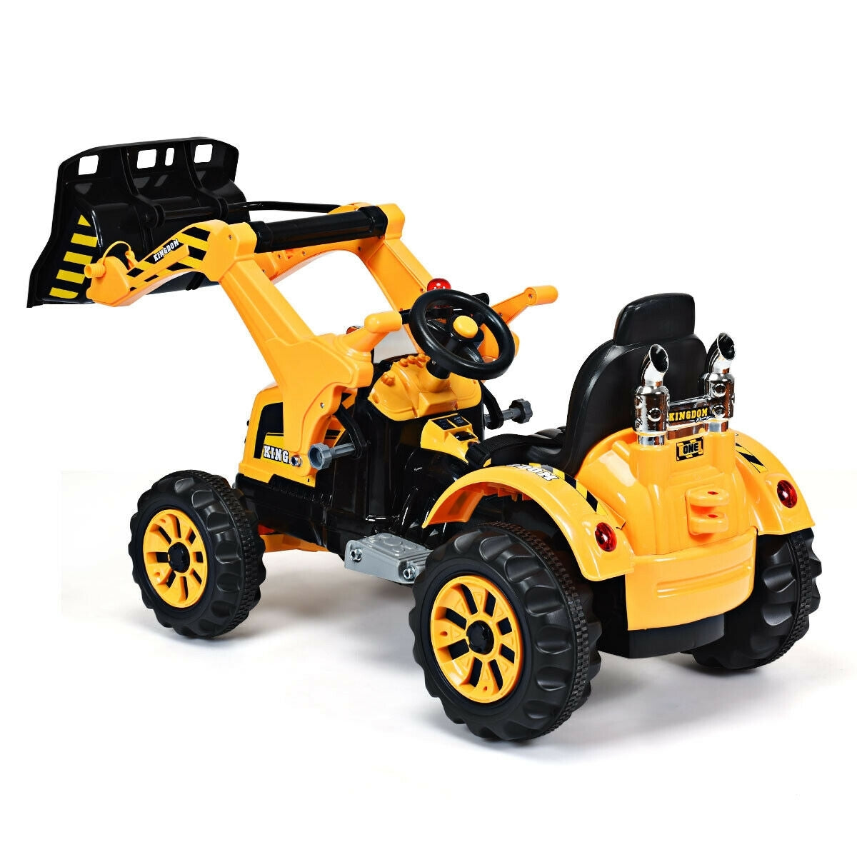 12 V Battery Powered Kids Ride on Dumper Truck-Yellow.