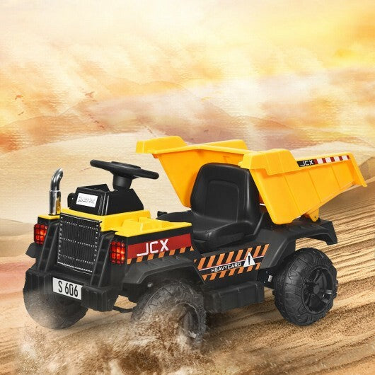 12V Battery Kids Ride On Dump Truck with Electric Bucket