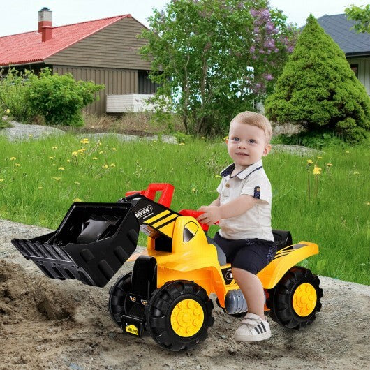 Kids Ride On Bulldozer Toy Play Truck with Adjustable Bucket