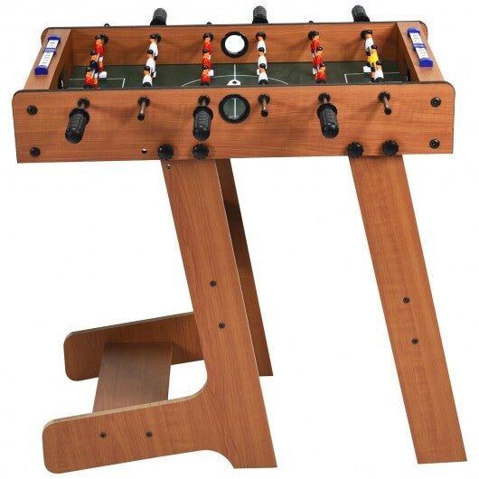 Space Saving Table Football with Durable Handle and 2 Footballs