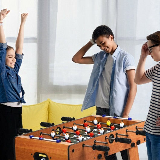 Space Saving Table Football with Durable Handle and 2 Footballs