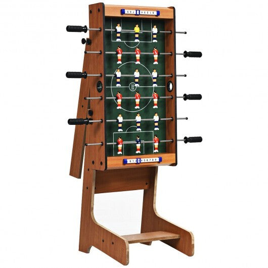 Space Saving Table Football with Durable Handle and 2 Footballs