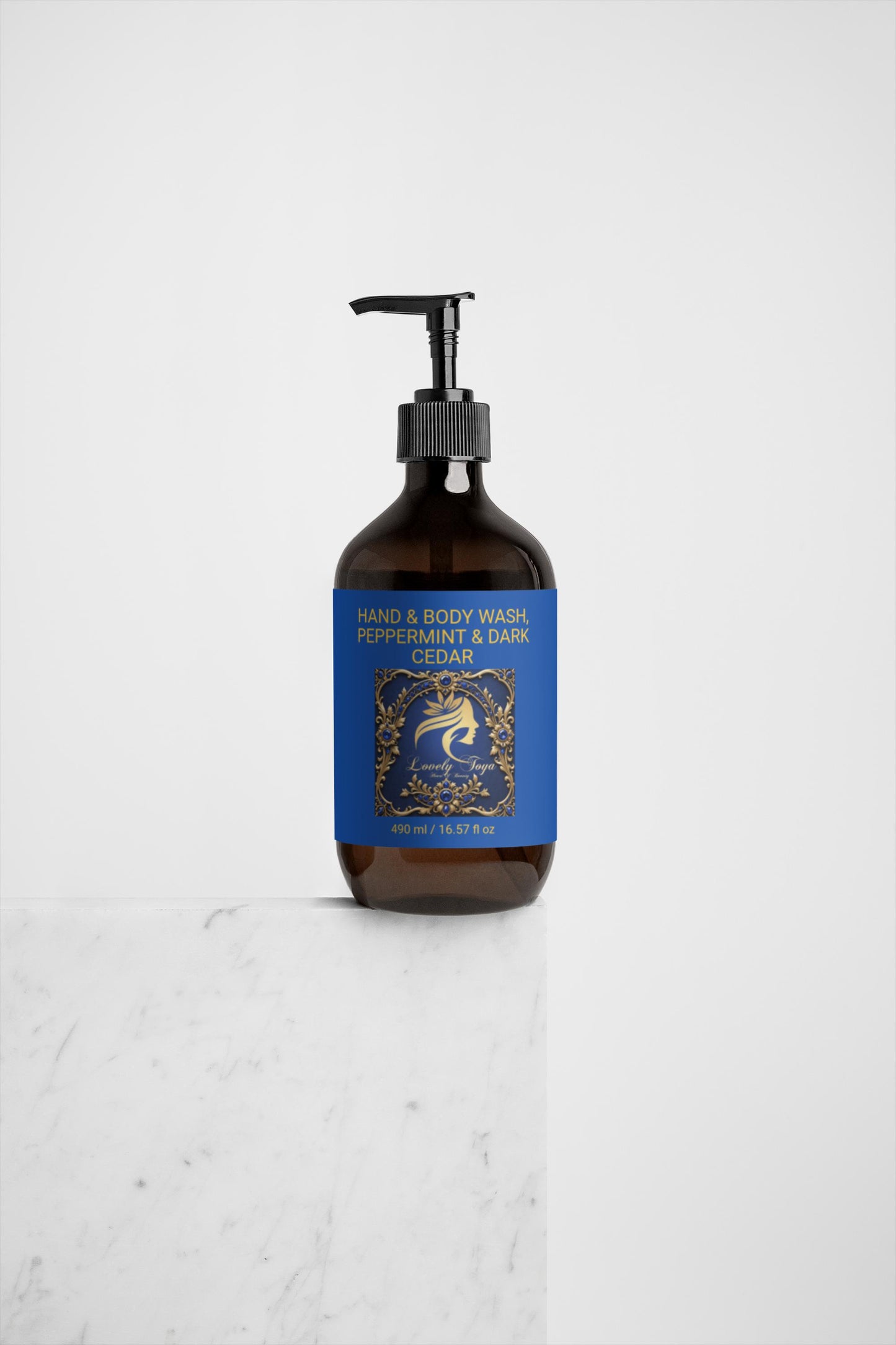 Lovely Toya Hand & Body Wash, Peppermint & Dark Cedar - Hillery's Products & Services