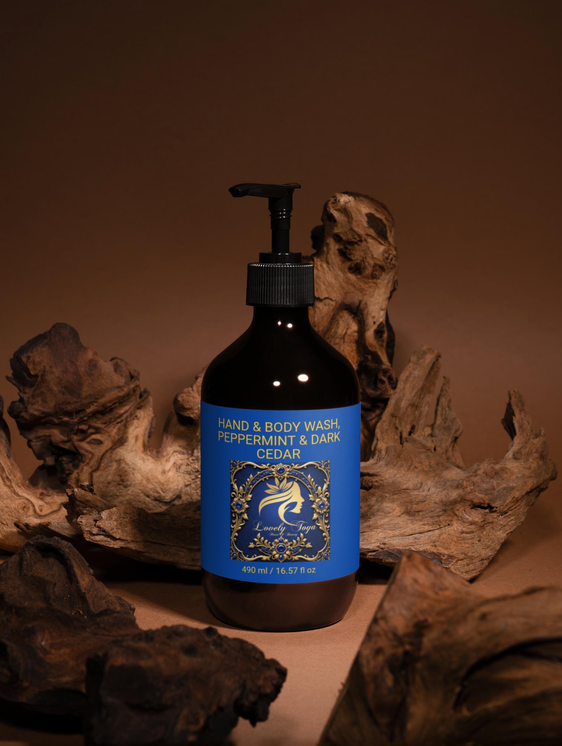 Lovely Toya Hand & Body Wash, Peppermint & Dark Cedar - Hillery's Products & Services